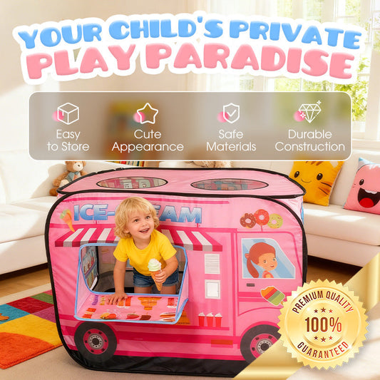 🎪 60% OFF! ✨ POP-UP PLAY TENT - 30-Second Setup & Foldable Design, Colorful Castle Theme for Imaginative Play, Perfect Gift for Kids 2-6 Years 🏰🎁