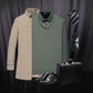 Men's Lapel Faux Two-Piece Knitted Shirt【FREE SHIPPING】