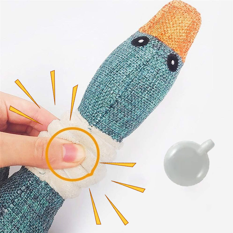 Animal Sounding Plush Chew Toy