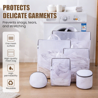 🥳2026 HOT SALE🥳💞50K+ SOLD! 🧺✨ 50% OFF! Portable Mesh Laundry Bags with Handle – durable mesh, snag-free zipper, 3D shape for better clean. Protects delicates & extends garment life! 🛡️💚