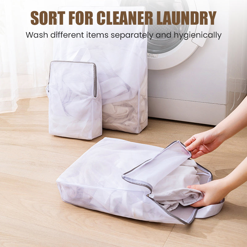 🥳2026 HOT SALE🥳💞50K+ SOLD! 🧺✨ 50% OFF! Portable Mesh Laundry Bags with Handle – durable mesh, snag-free zipper, 3D shape for better clean. Protects delicates & extends garment life! 🛡️💚