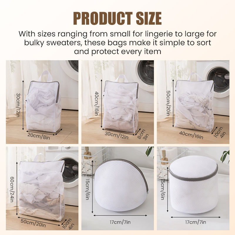 🥳2026 HOT SALE🥳💞50K+ SOLD! 🧺✨ 50% OFF! Portable Mesh Laundry Bags with Handle – durable mesh, snag-free zipper, 3D shape for better clean. Protects delicates & extends garment life! 🛡️💚