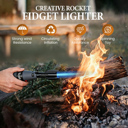 🚀 60% OFF NOW! ⏰ Creative Rocket Fidget Lighter - Fun Design & Reliable Flame, Perfect for Gadget Lovers ✨