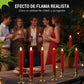 🥳2026 HOT SALE🥳💞50K+ SOLD! 🕯️✨ 50% OFF! Remote Control LED Taper Candle – realistic flickering flame, flameless & safe, remote included. Perfect for cosy dinners & decor! 🏠💚