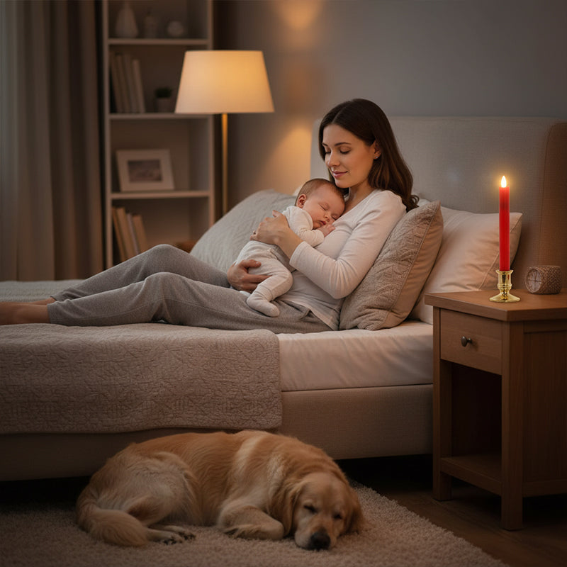 🥳2026 HOT SALE🥳💞50K+ SOLD! 🕯️✨ 50% OFF! Remote Control LED Taper Candle – realistic flickering flame, flameless & safe, remote included. Perfect for cosy dinners & decor! 🏠💚