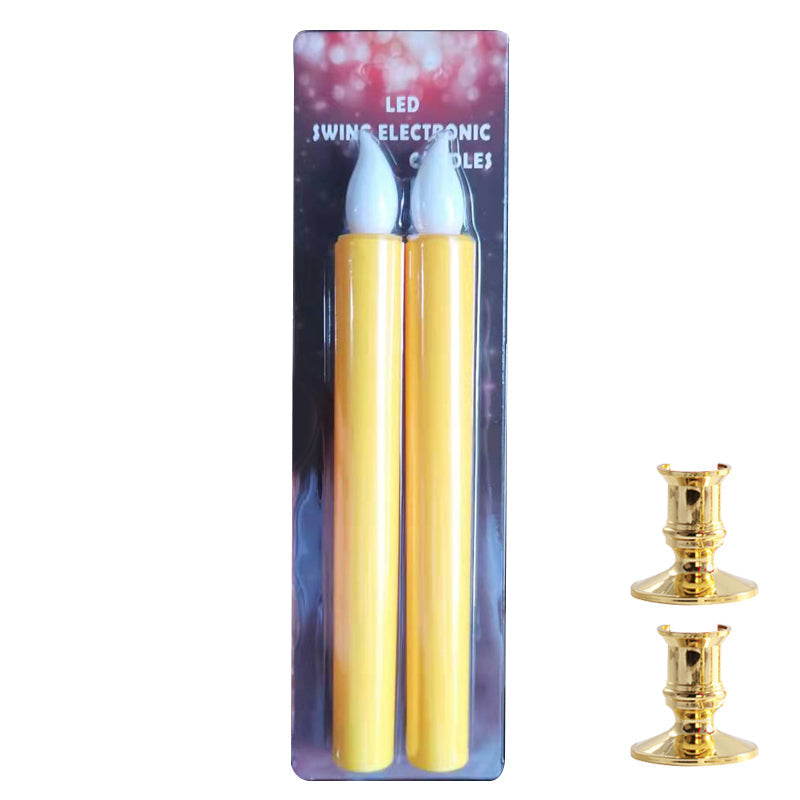 🥳2026 HOT SALE🥳💞50K+ SOLD! 🕯️✨ 50% OFF! Remote Control LED Taper Candle – realistic flickering flame, flameless & safe, remote included. Perfect for cosy dinners & decor! 🏠💚