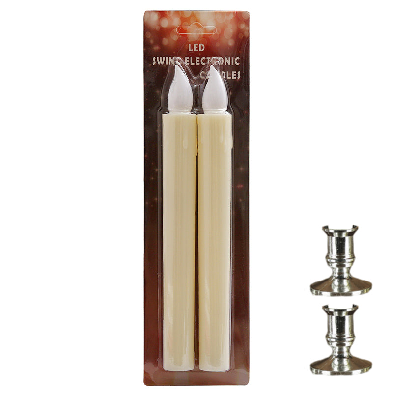🥳2026 HOT SALE🥳💞50K+ SOLD! 🕯️✨ 50% OFF! Remote Control LED Taper Candle – realistic flickering flame, flameless & safe, remote included. Perfect for cosy dinners & decor! 🏠💚