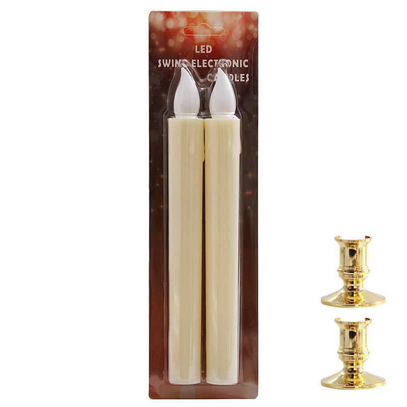 🥳2026 HOT SALE🥳💞50K+ SOLD! 🕯️✨ 50% OFF! Remote Control LED Taper Candle – realistic flickering flame, flameless & safe, remote included. Perfect for cosy dinners & decor! 🏠💚
