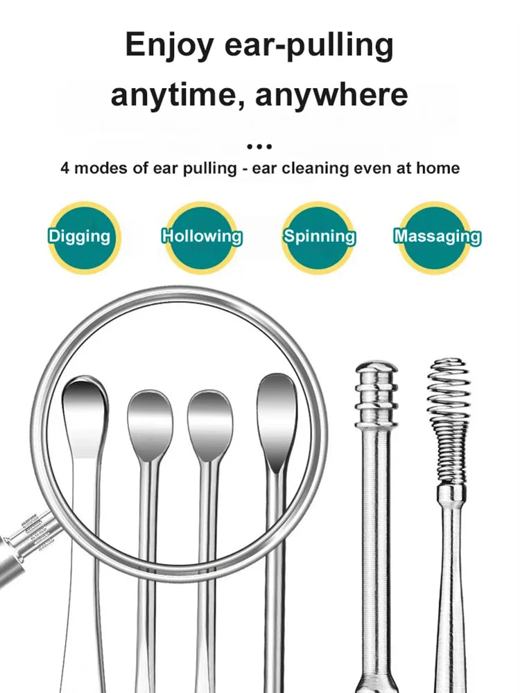 Portable Screw Earpick 6-piece Set