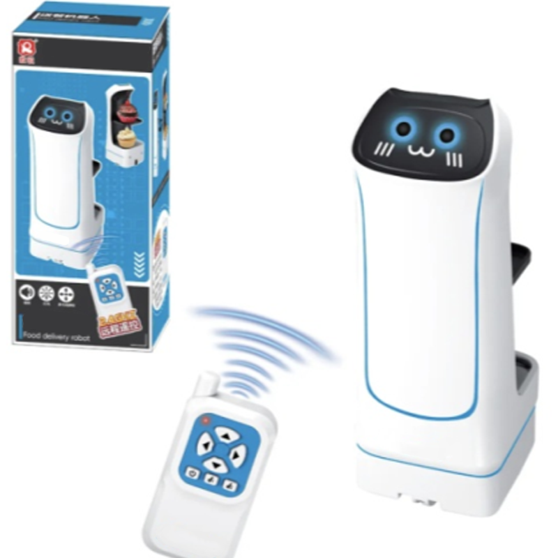 🥳2026 HOT SALE🥳💞50K+ SOLD! 🤖📦 Remote Control Delivery Robot – carries small items on a tray, 2.4GHz precise control, lights & sounds. Inspires role-play & responsibility – a gift grandkids will love! 🎁✨