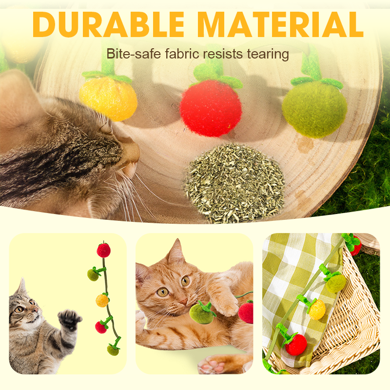 Interactive Fruit-Shaped Catnip Toy String