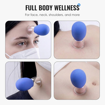 🧪 50% OFF NOW ! 🎁 Glass and Silicone Vacuum Suction Massage Cups – Pain Relief, Skin Rejuvenation & Easy to Use 💆‍♀️