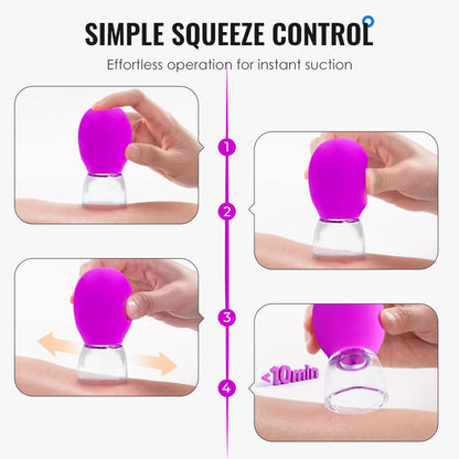 🧪 50% OFF NOW ! 🎁 Glass and Silicone Vacuum Suction Massage Cups – Pain Relief, Skin Rejuvenation & Easy to Use 💆‍♀️