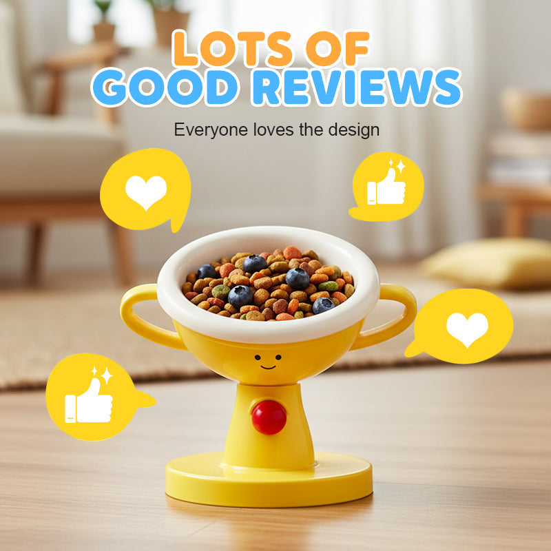😻📢Last Day 50% OFF & Free Shipping 🐶🌟Adjustable Trophy-Shaped Pet Feeder