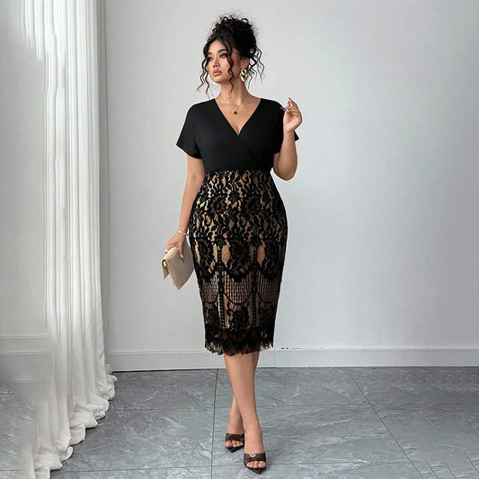 📢📢50 %  OFF !! ⏰Women's Casual Fashion V-Neck Dress