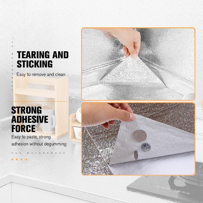 🥳2026 HOT SALE🥳💞50K+ SOLD! 🍳✨ 50% OFF! Kitchen Peel & Stick Backsplash – aluminum foil, oil-proof, waterproof & heat-resistant to 250°C. Easy cut-to-fit, wipe-clean surface! 🛡️✅