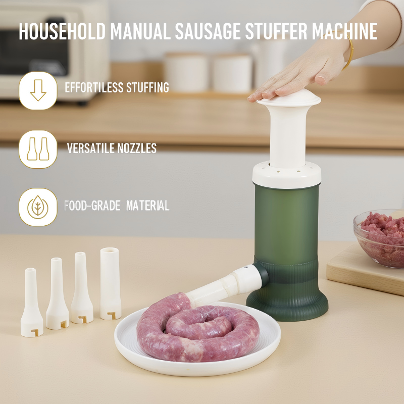 👨‍🍳🌭 Craft Your Unique Flavor! DIY Sausage Stuffer Machine Half Price Hot Sale🍖✨