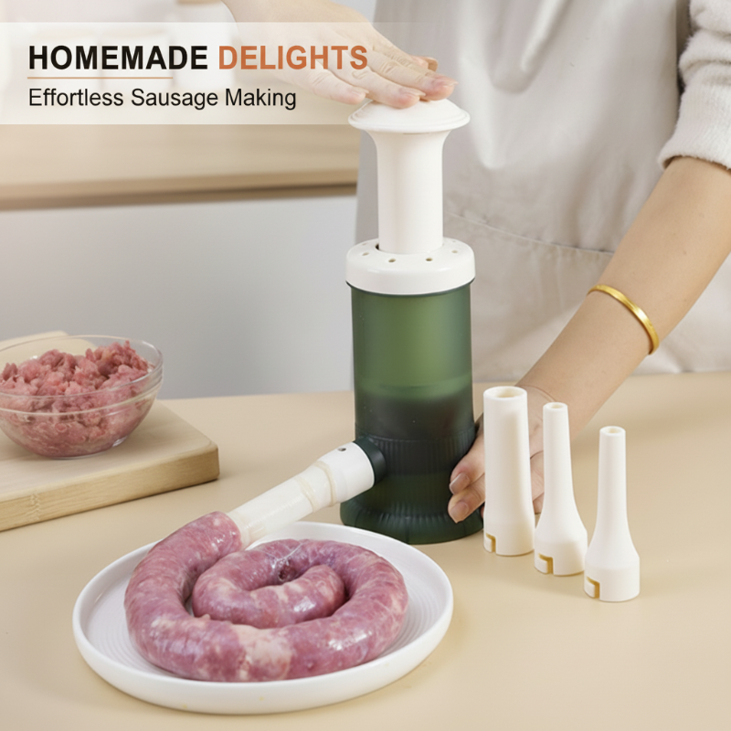 👨‍🍳🌭 Craft Your Unique Flavor! DIY Sausage Stuffer Machine Half Price Hot Sale🍖✨