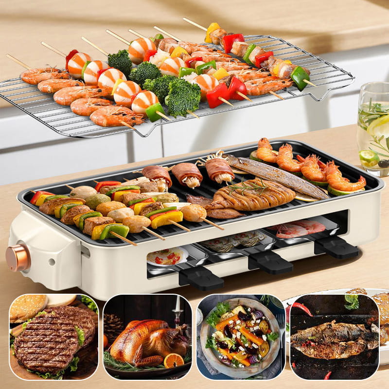 🥳2026 HOT SALE🥳💞50K+ SOLD!🍢💨 50% OFF! Smokeless Electric Grill – Large capacity, detachable & non‑stick. Indoor/outdoor, easy clean. 🧼✨