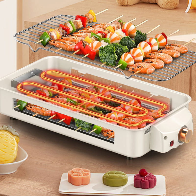 🥳2026 HOT SALE🥳💞50K+ SOLD!🍢💨 50% OFF! Smokeless Electric Grill – Large capacity, detachable & non‑stick. Indoor/outdoor, easy clean. 🧼✨