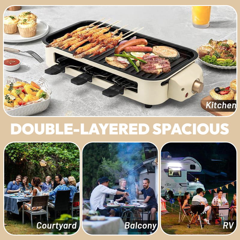 🥳2026 HOT SALE🥳💞50K+ SOLD!🍢💨 50% OFF! Smokeless Electric Grill – Large capacity, detachable & non‑stick. Indoor/outdoor, easy clean. 🧼✨