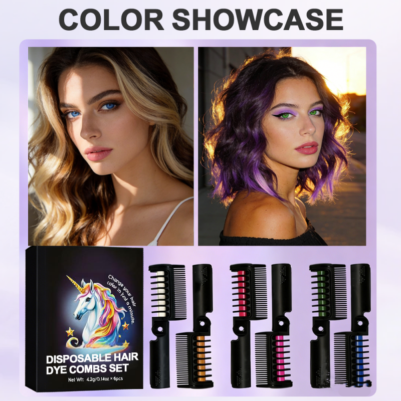 💥🎨 2026 New Arrivals 50% OFF💈✨6-Pack Disposable Hair Dye Combs Set-Precision Application & Easy Cleanup✅🔝