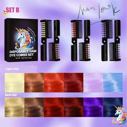 💥🎨 2026 New Arrivals 50% OFF💈✨6-Pack Disposable Hair Dye Combs Set-Precision Application & Easy Cleanup✅🔝