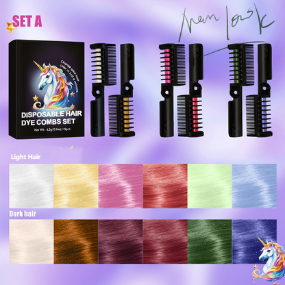 💥🎨 2026 New Arrivals 50% OFF💈✨6-Pack Disposable Hair Dye Combs Set-Precision Application & Easy Cleanup✅🔝