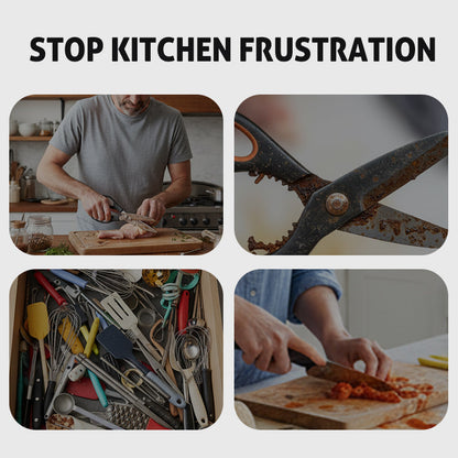 🚰✨ Fully Detachable, Deeply Clean! No More Grease, Heavy-Duty Poultry Scissors