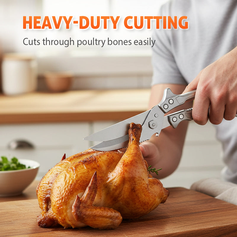 🚰✨ Fully Detachable, Deeply Clean! No More Grease, Heavy-Duty Poultry Scissors