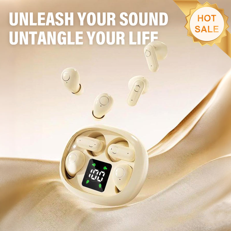🥳2026 HOT SALE🥳💞50K+ SOLD!🎧 🔋All-Day Comfort, True Wireless Freedom. Dual Earbuds with LED Case – Grab & Go. 🚀📞