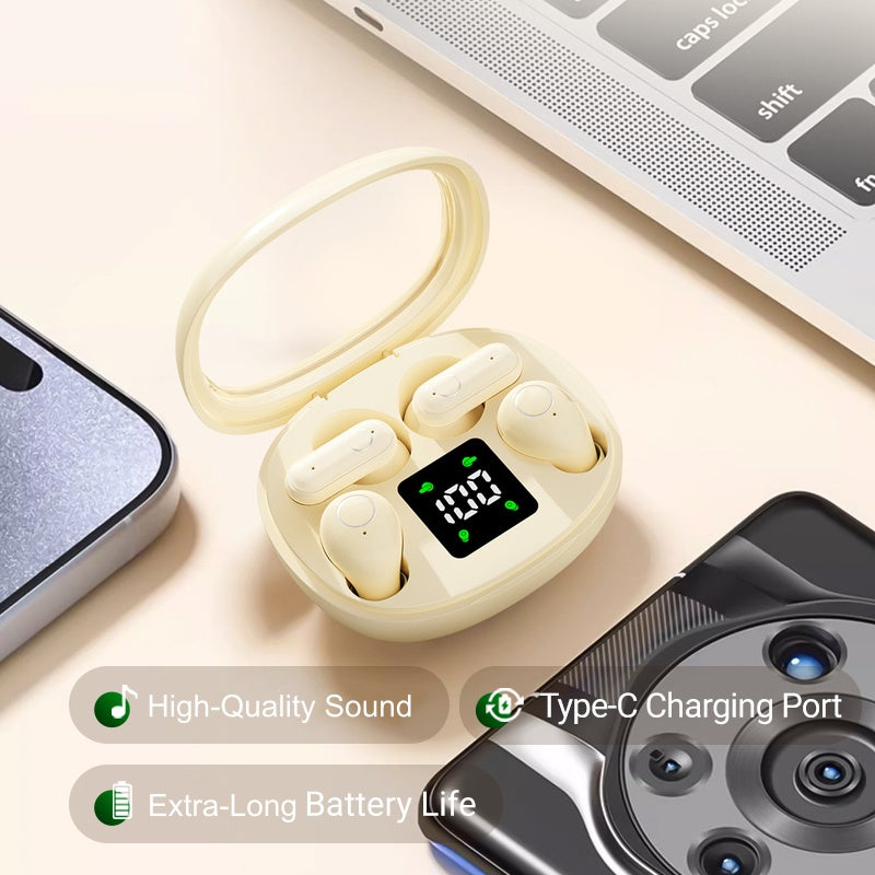 🥳2026 HOT SALE🥳💞50K+ SOLD!🎧 🔋All-Day Comfort, True Wireless Freedom. Dual Earbuds with LED Case – Grab & Go. 🚀📞