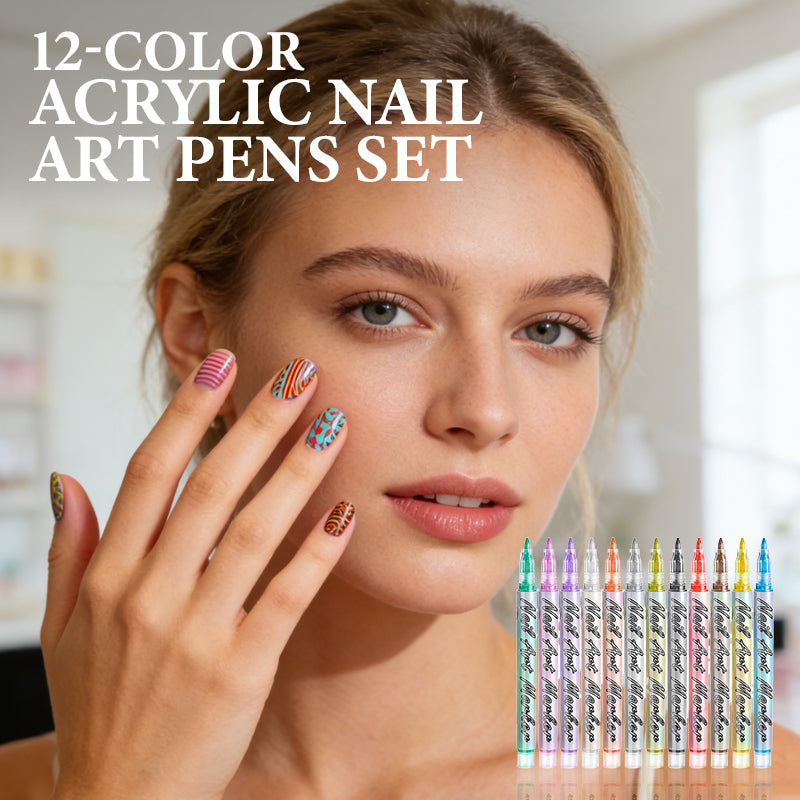 🥳2026 HOT SALE🥳💞50K+ SOLD!💧🔥 50% Off Mega Launch! Unleash Your Creativity with 12 Fine-Tip Nail Art Pens | Create salon-quality, water-based designs effortlessly. DIY like a pro! 💫✨