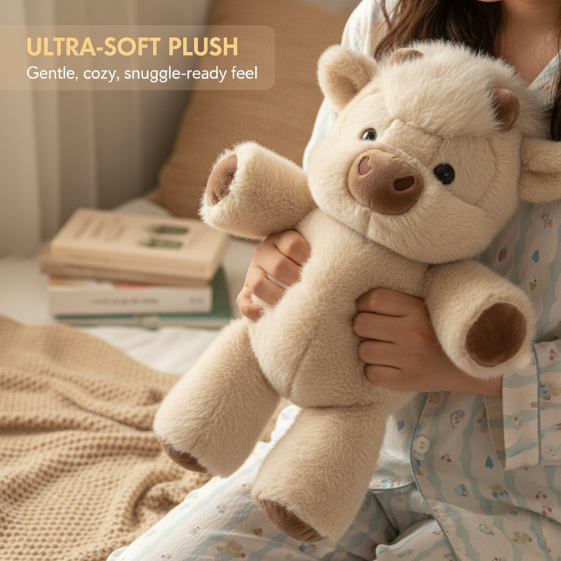 🥳2026 HOT SALE🥳💞50K+ SOLD! 🐮🧸 50% OFF! Highland Cow Soft Toy – 35cm fluffy plush, cloud-soft & cuddle-approved. Perfect gift for kids! 🎁💚