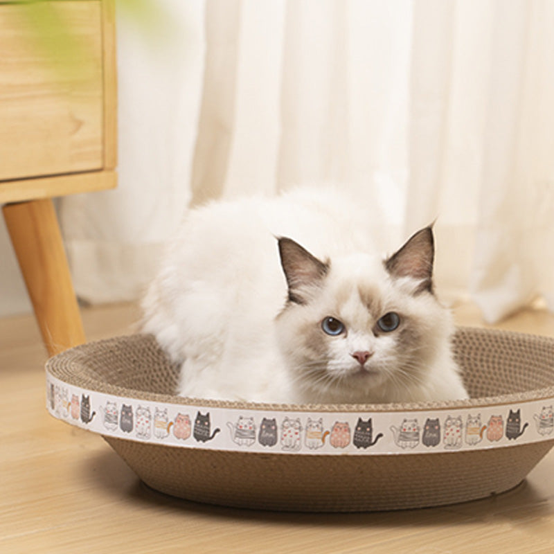 🎁💥Last day sale 50% OFF🐱 | Multi-Functional Bowl-Shaped Corrugated Cat Scratcher🐈