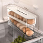 🥳2026 HOT SALE🥳💞50K+ SOLD! 🥚🌀 50% OFF! Double Auto Rolling Egg Organizer – 2‑layer side door storage, eggs automatically roll forward. No more forgotten eggs! 🧊✨