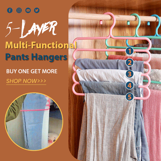 🔥Hot Sale 50% OFF🔥Multi-Functional 5-Layer Pants Hangers