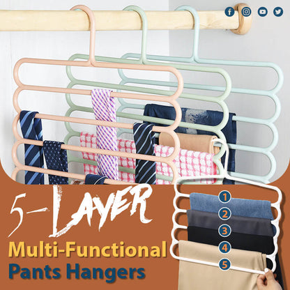 🔥Hot Sale 50% OFF🔥Multi-Functional 5-Layer Pants Hangers