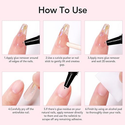 💅🔥2025 HOT SALE🔥 Extra Strong Fast-Drying Semi-Solid Nail Glue & Remover Set