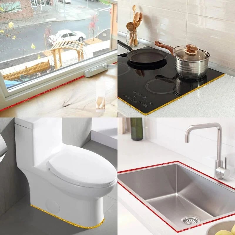 🥳2026 HOT SALE🥳💞50K+ SOLD!🧼💧 Buy More Get More Free + 50% OFF! Self‑Adhesive Caulk Tape – Waterproof, mildew‑proof & ultra stick. Covers existing caulk for a clean finish. DIY made easy. 🛁✨
