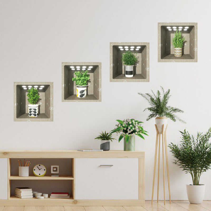 🌿🖼️ 2026 SALE | 50% OFF! Mini Gallery Wall Stickers - Potted Painting Decals