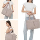 🥳2026 HOT SALE🥳💞50K+ SOLD! 🎒💧 50% OFF! Natural Puffer Tote Bag – 20L, inner elastic pocket fits 40oz tumbler. Waterproof lining, lightweight & durable – perfect for work, gym & travel! 🏋️✨