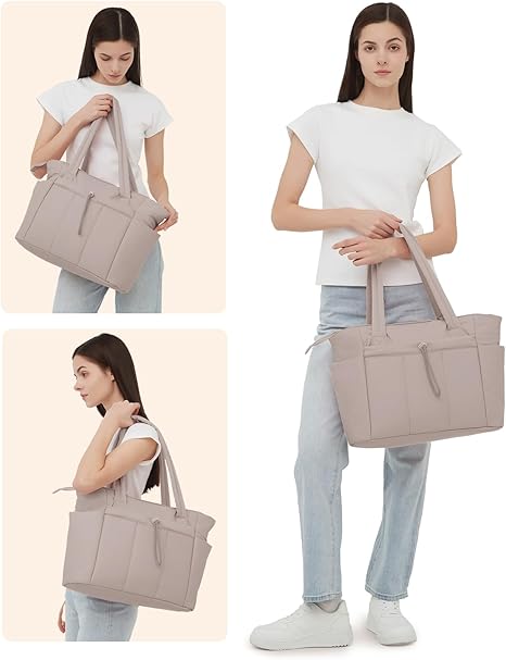 🥳2026 HOT SALE🥳💞50K+ SOLD! 🎒💧 50% OFF! Natural Puffer Tote Bag – 20L, inner elastic pocket fits 40oz tumbler. Waterproof lining, lightweight & durable – perfect for work, gym & travel! 🏋️✨