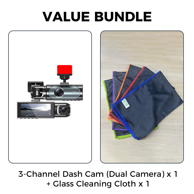 🥳2026 HOT SALE🥳💞50K+ SOLD!💥📹🔒 50% OFF! 3-Channel 1080P Dash Cam – Front, cabin & rear recording. Infrared night vision, 24h parking monitor. Clean hidden wiring. Never miss a moment. 🛡️✨