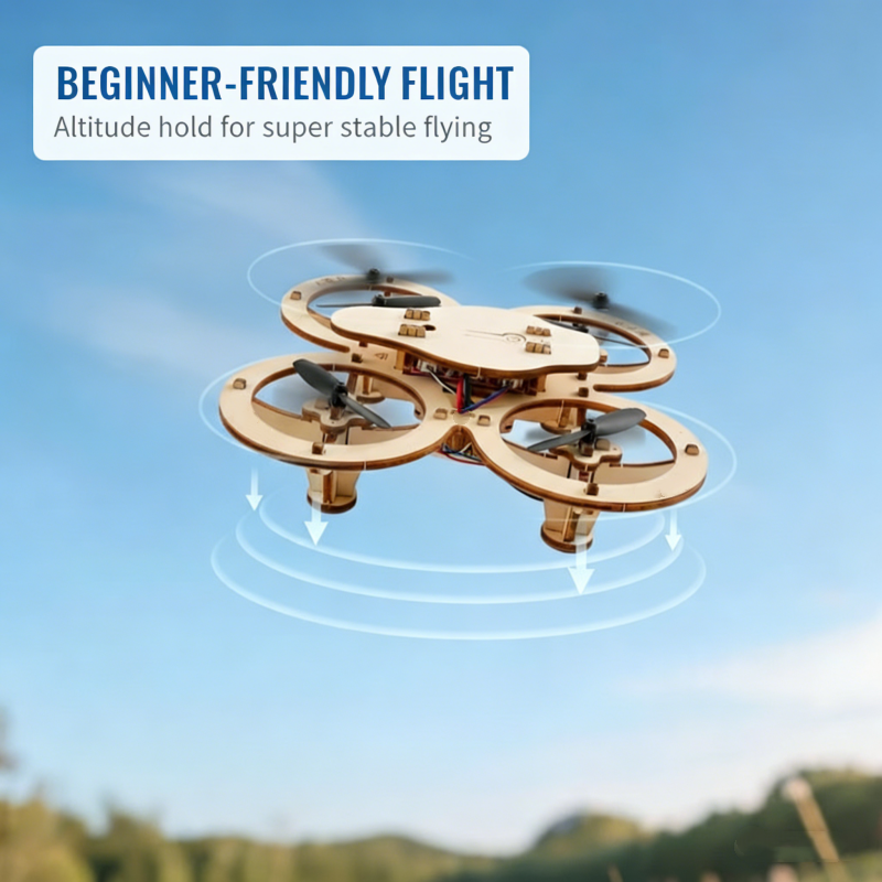 🥳2026 HOT SALE🥳💞50K+ SOLD!🎁🔥 HOT SA🎁🔥 50% OFF! DIY Wooden Drone Building Kit – Hands-on assembly, altitude hold & safety frame. Learn STEM skills while building your own flyer. Perfect for curious minds! 🚁✨LE 50%OFF 🔥🧩 DIY Wooden Drone Building Kit 🚁