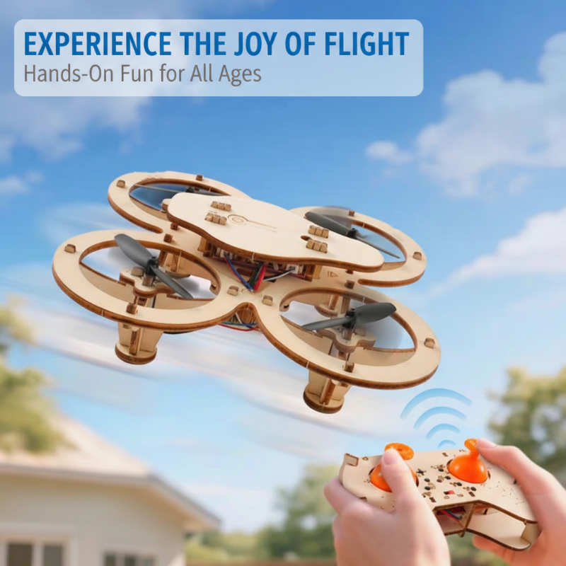 🥳2026 HOT SALE🥳💞50K+ SOLD!🎁🔥 HOT SA🎁🔥 50% OFF! DIY Wooden Drone Building Kit – Hands-on assembly, altitude hold & safety frame. Learn STEM skills while building your own flyer. Perfect for curious minds! 🚁✨LE 50%OFF 🔥🧩 DIY Wooden Drone Building Kit 🚁