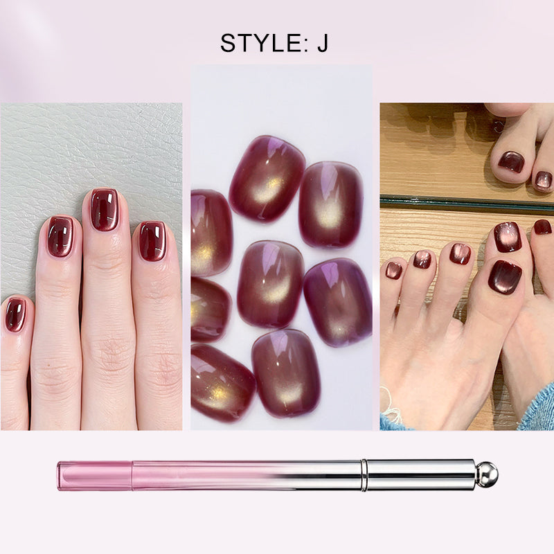 🥳2026 HOT SALE🥳💞50K+ SOLD!💝💫Hot Sale 50% OFF! All-in-One Cat Eye Nail Gel Pen – Get a hypnotic cat-eye effect in one stroke! Magnetic gel, lasting shine, salon magic at home. 🖤🌌