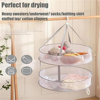 🥳2026 HOT SALE🥳💞50K+ SOLD!🧺⚡ Stop Mixing Laundry, Sort with Ease! Double-Layer Foldable Basket 50% OFF🏠✨