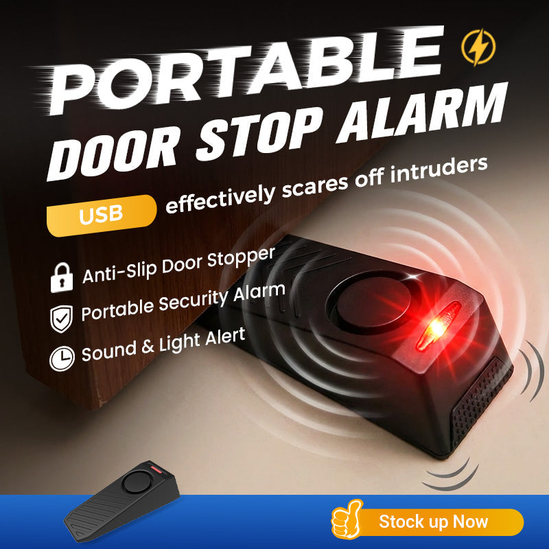 🥳2026 HOT SALE🥳💞50K+ SOLD!🏠🛡️ Travel with Peace of Mind! Portable Door Stop Alarm – Your Lightweight Security Guard，50%OFF NOW! ✈️🔒