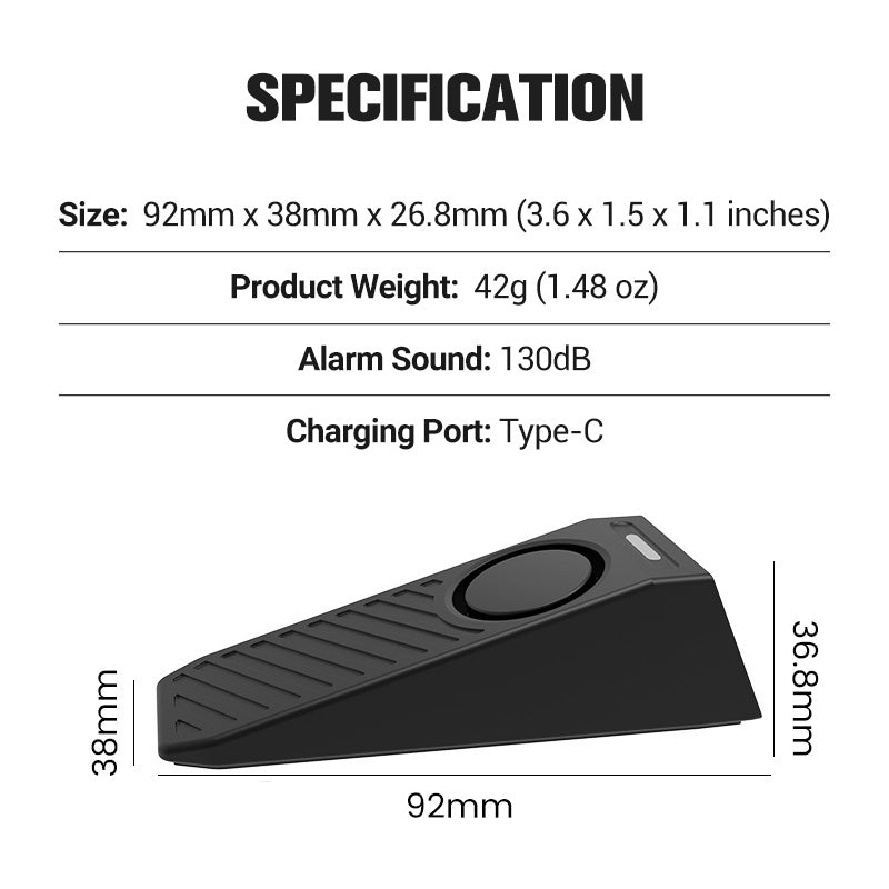 🥳2026 HOT SALE🥳💞50K+ SOLD!🏠🛡️ Travel with Peace of Mind! Portable Door Stop Alarm – Your Lightweight Security Guard，50%OFF NOW! ✈️🔒